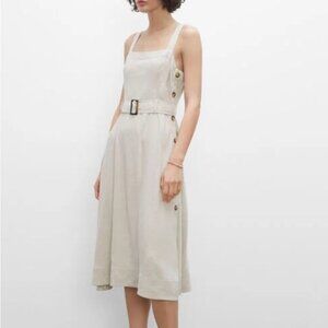 Club Monaco Side Button Linen Blend Sundress